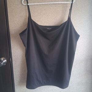 Nine West 5x Tank Top Black Closet Staple Wardrobe Basic Adjustable Straps